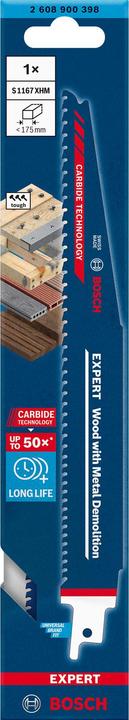 Produktbild Bosch Professional Zubehör EXPERT ‘Wood with Metal Demolition’ S 1167 XHM Säbelsägeblatt, 1 Stück
