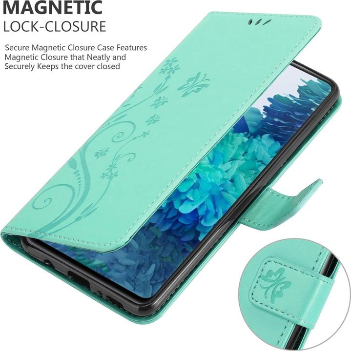 Actual product image Cadorabo Flower Book Case for Samsung Galaxy S20 FE (Samsung Galaxy S20 FE)