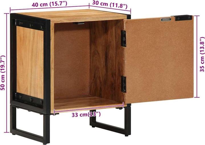Actual product image VidaXL Bedside table (40 x 50 cm)
