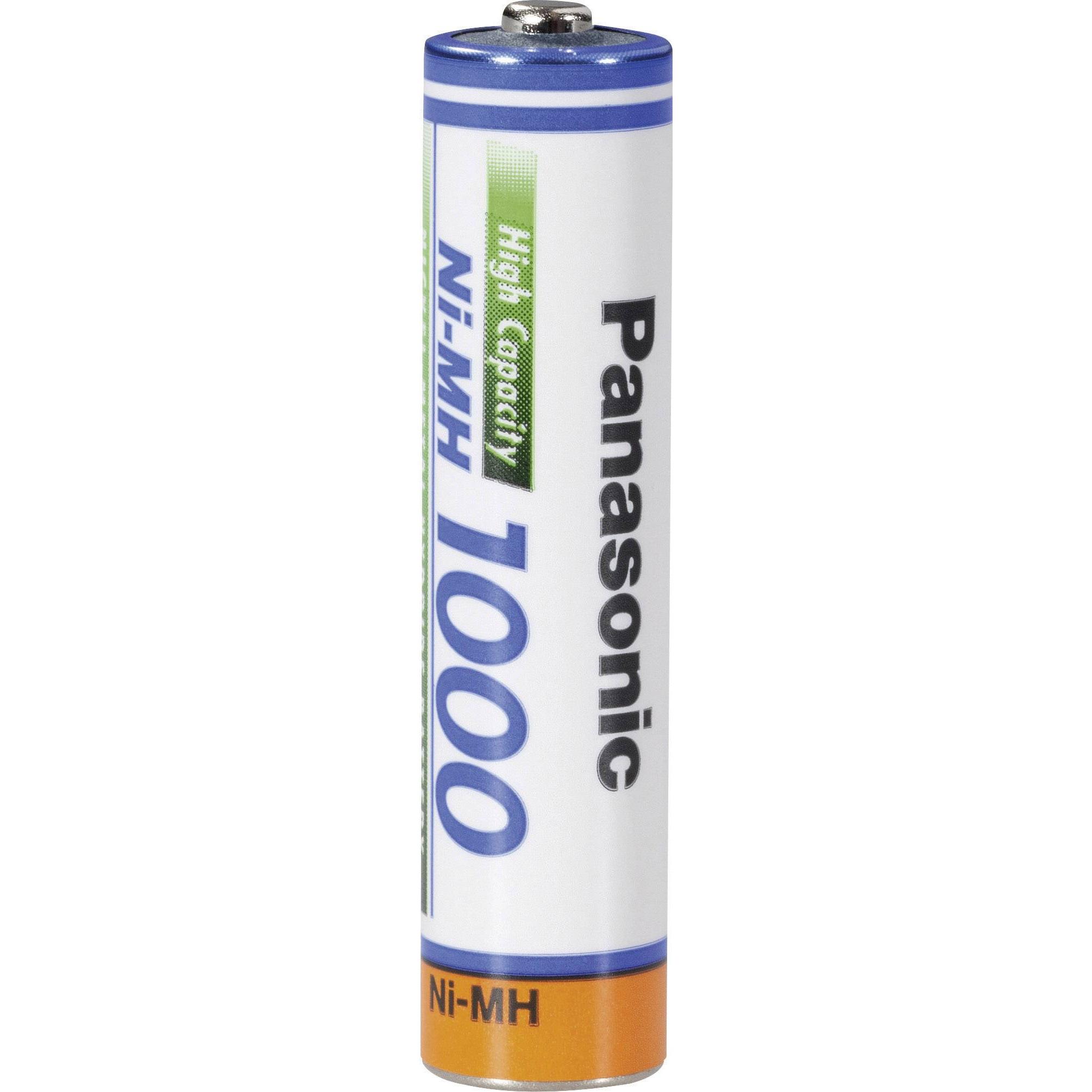 Panasonic Micro (AAA) batteria ricaricabile NiMH AAA 1000 (1 pz., AAA, 1000 mAh), Batterie + pile