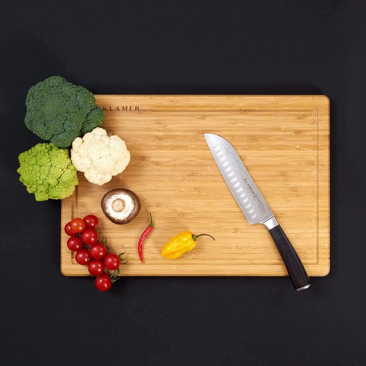 Image du produit KLAMER Santoku Damastmesser 18 cm Kochmesser (18 cm)