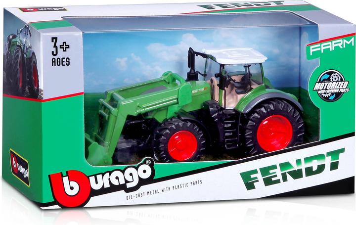 Produktbild Bburago 10cm farm tractor with front loader, assorted, 18-31630