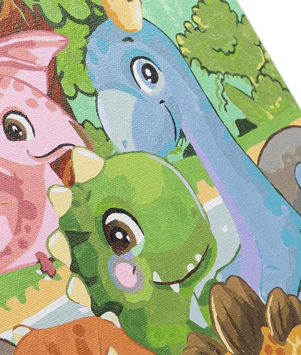 Actual product image Craft Buddy Painting By Numbers Picture Set 30x30cm Dino Family