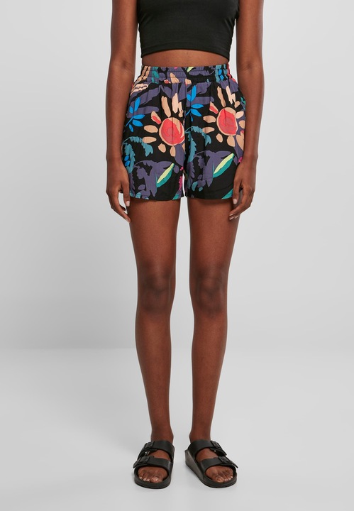 Produktbild Urban Classics Ladies AOP Viscose Resort Shorts (XL)