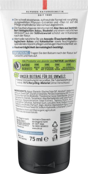 Image du produit dm alverde MEN Baume après-rasage Sensitiv (Baume après-rasage, 75 ml)
