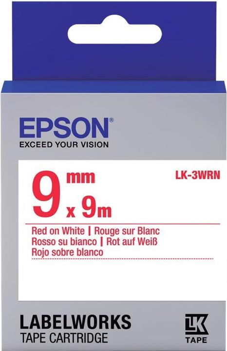 Epson Label Cassette Lk-3wrn (0.90 cm, Red)