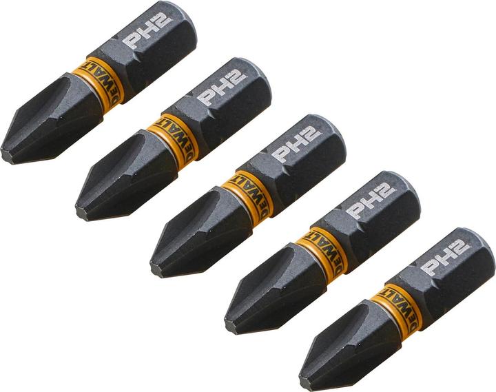 Productafbeelding DeWalt DT7994T-QZ PH2 bits - 5 stuks, 25mm lengte, magnetisch (Cross Phillips PH)