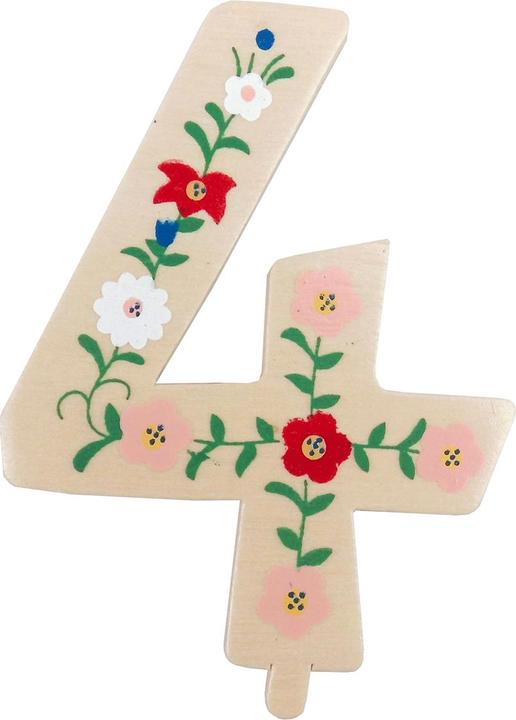 Immagine prodotto Tib Numero di compleanno Numero 4 Legno Multicolore (1 pz.)