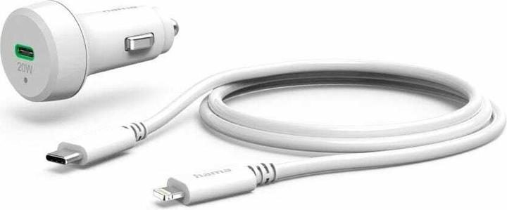 Produktbild Hama Kfz-Ladeset, Lightning, Power Delivery (PD), 20 Watt, Weiss