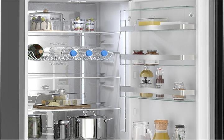 Actual product image Siemens iQ500, free-standing fridge-freezer with freezer at bottom, 203 x 60 cm, BlackSteel, KG39N4X1F (363 l)