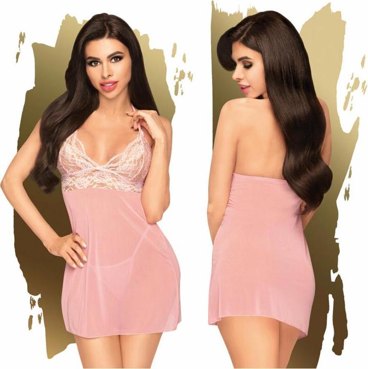 Actual product image Penthouse Lingerie Bedtime story - Mini dress with thong, 2 pieces - rose (M, L)
