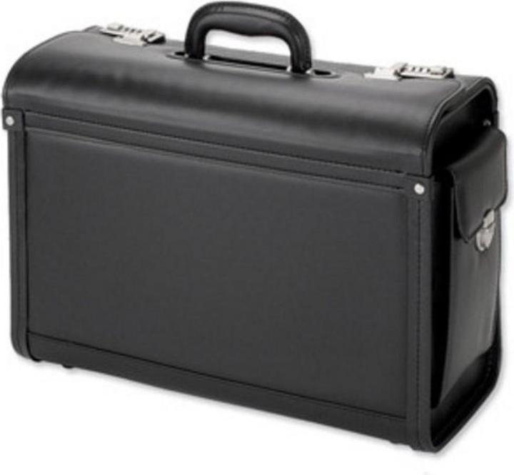 Actual product image Monolith Pilot Briefcase in Faux Leather with Combination Lock