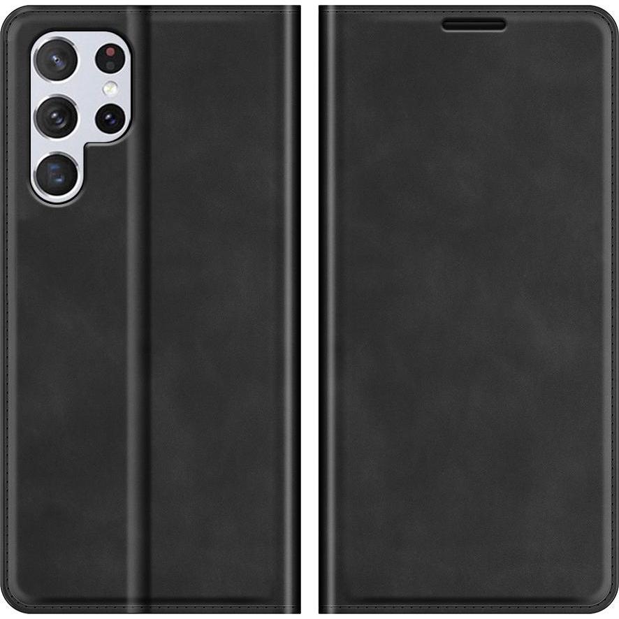Cover-Discount Galaxy S22 Ultra - Seidige Stand Flip Case Hülle schwarz (Samsung Galaxy S22 Ultra), Smartphone Hülle, Sc...
