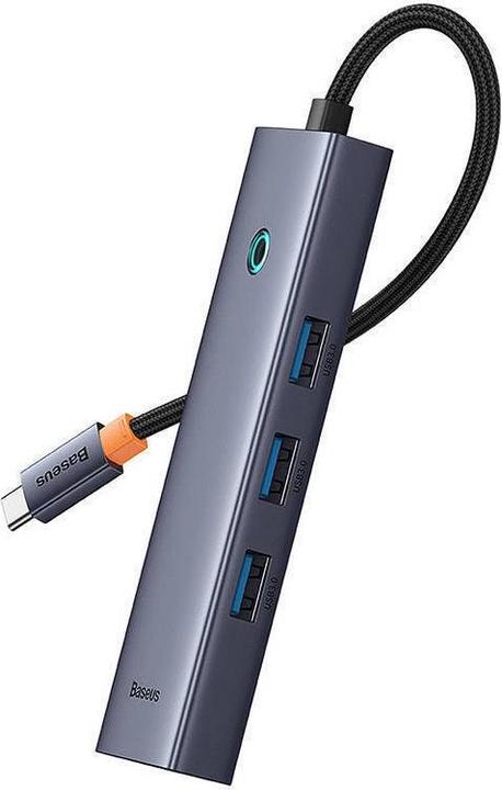 Immagine prodotto Baseus Hub 6in1 UltraJoy USB-C do HDMI4K@30Hz1+3xUSB 3.0+PD+RJ45 (grigio spazio) (USB-C, 6 porte)