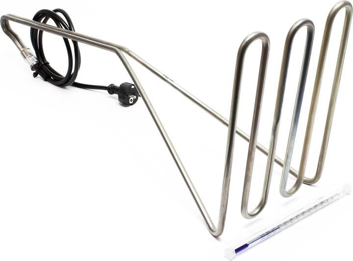 Produktbild Wiltec Speidel Edelstahl Flächentauchsieder Thermometer 3200W Steckerkabel Tauchsieder