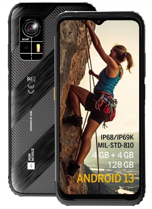 Image du produit Bea-Fon AGM MOBILE H6 light Smartphone durci (256 Go, Noir, 6.56", Double SIM hybride, 4G)