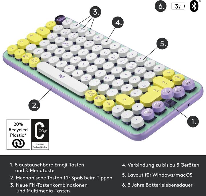 Actual product image Logitech POP Keys (CH, Wireless)