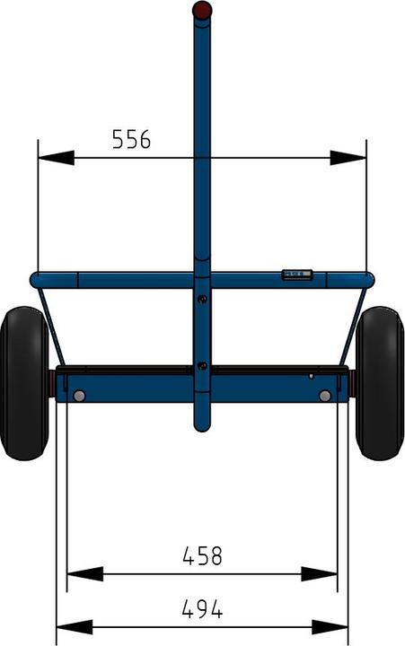 Actual product image Fetra Hand trolley 4092V - Solid rubber wheels Ø260 mm