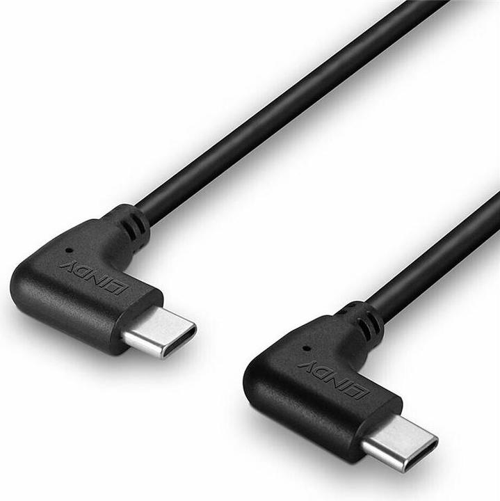 Produktbild Lindy 0,5m USB 2.0 Typ C Kabel 2 x 90 gewinkelt (0.50 m, USB 2.0)