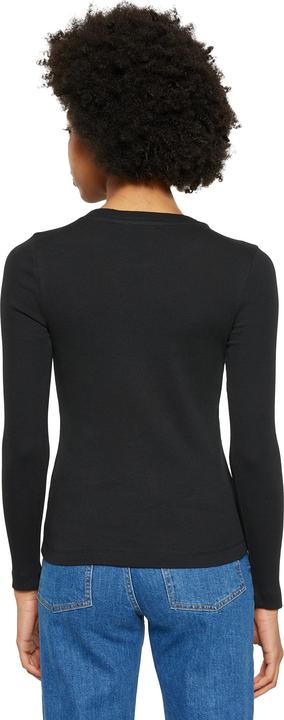 Produktbild KnowledgeCotton Apparel Rib Longsleeve Black (M)