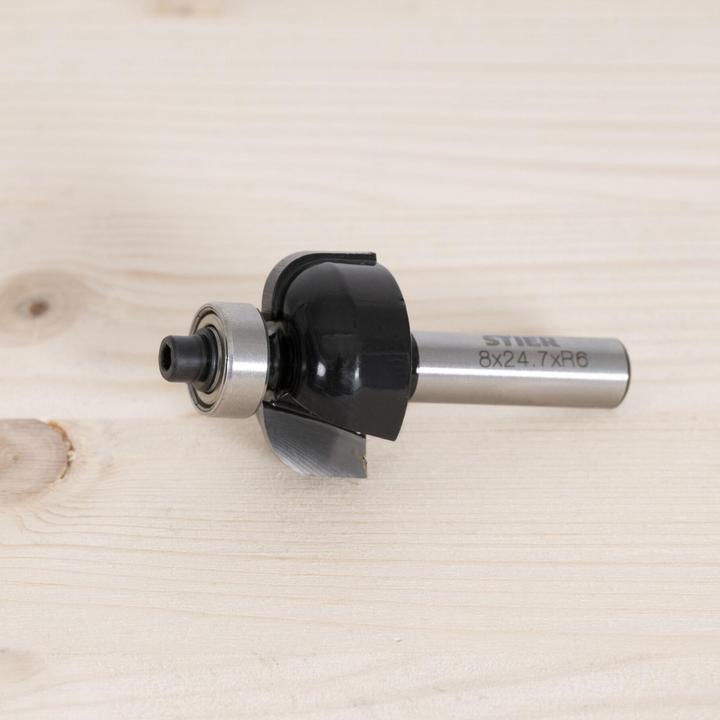 Stier Hohlkehlfräser mit Kugellager HM (HW) Ø 24,7 mm Schaft- Ø 8 mm