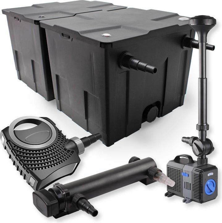 Produktbild SunSun 2-Kammer Filter Set 60000l 24W UVC Teich Klärer NEO8000 70W Pumpe Springbrunnen