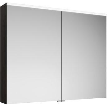 burgbad, Spiegelschrank, Eqio Spiegelschrank mit horizontaler LED-Beleuchtung und Waschtischbeleuchtung, 2 Türen, 10