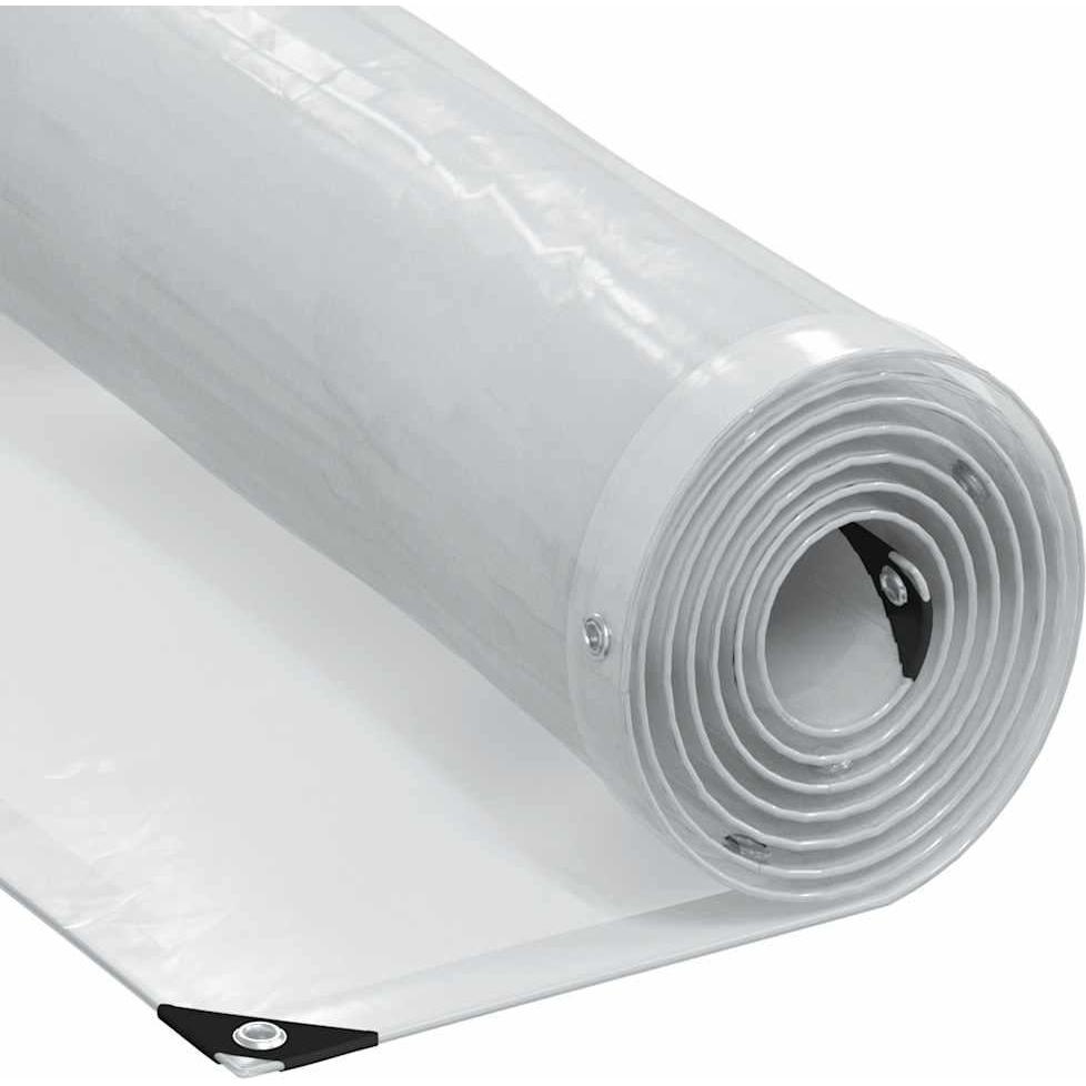 VidaXL, Abdeckplane, Transparente Plane mit Ösen 1x12 m Polyethylen durchsichtige Plane (1 x 12 m)