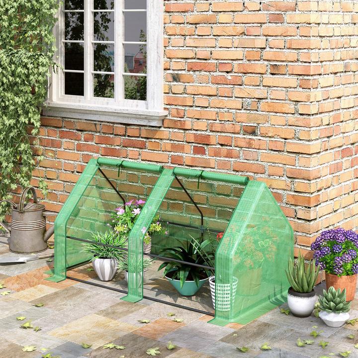 Actual product image Outsunny Greenhouse with plug-in system Structure