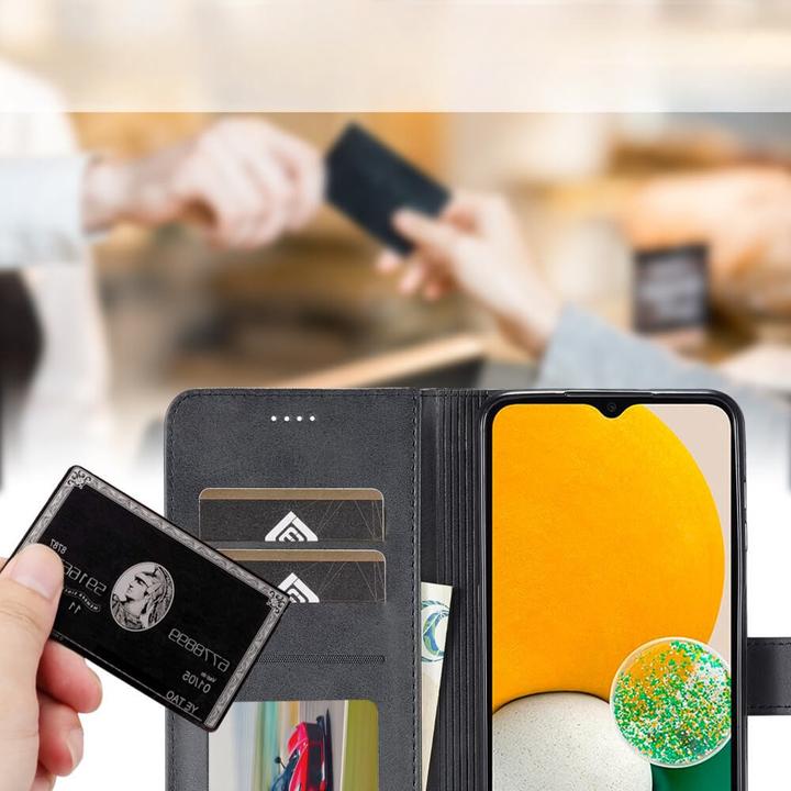 Produktbild LC.Imeeke Galaxy A55 - Leder Etui Hülle schwarz (Samsung Galaxy A55)