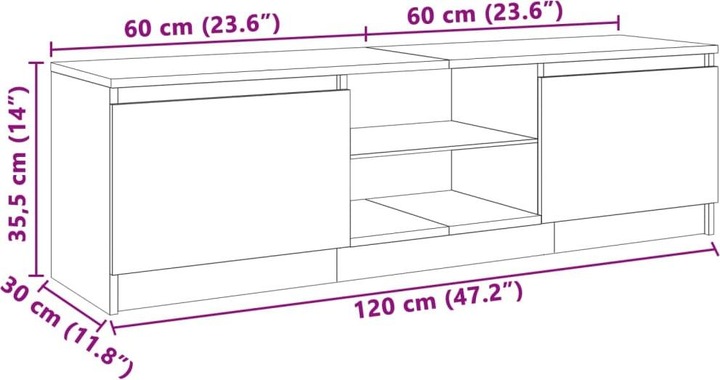 Immagine prodotto VidaXL Skylar (120 x 30 x 35,5 cm)