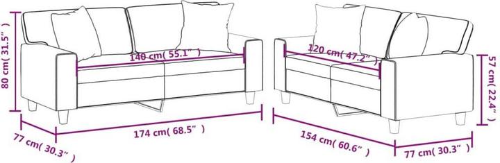 Actual product image vidaXL Sofagarnitur (2 person sofa)