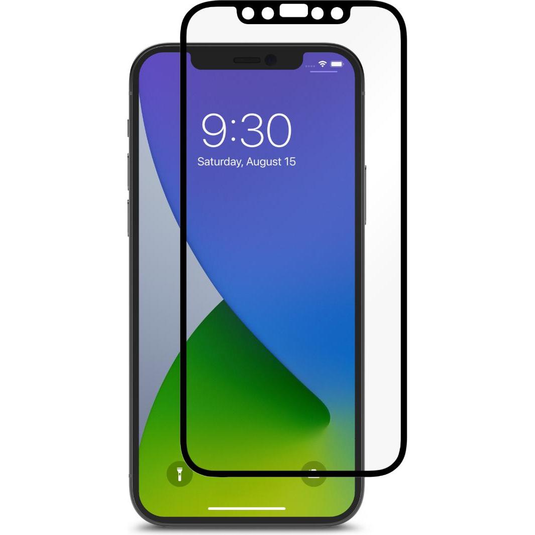 Moshi iVisor AG Anti-glare Screen Protector for iPhone 12/12 Pro (Clear/Matte) - Black (1 Stück, Apple iPhone 12 Pro, Ap...