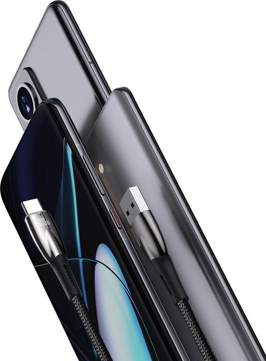 Image du produit Baseus Câble USB pour USB-C Glimmer Series, 100W, 2m (Noir) (2 m, USB 2.0, 100 W)