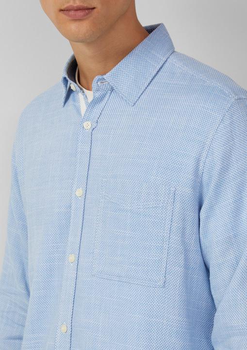 Immagine prodotto s.Oliver Hemd Regular Fit: Gemustertes Langarmhemd mit Brusttasche (L)