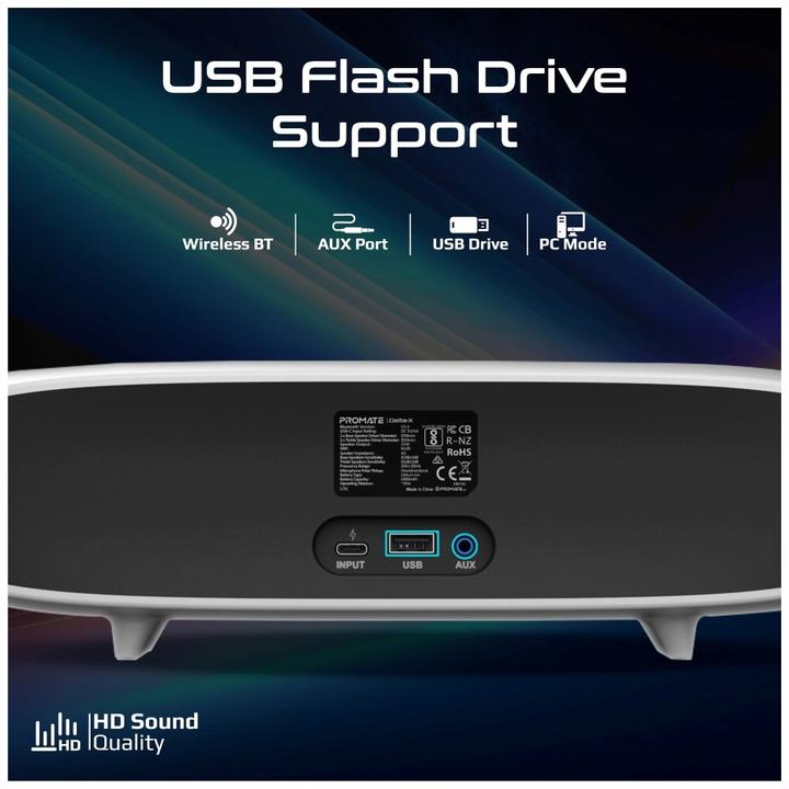 Immagine prodotto ProMate Soundbar wireless Delta-X (20 W, Stereo)
