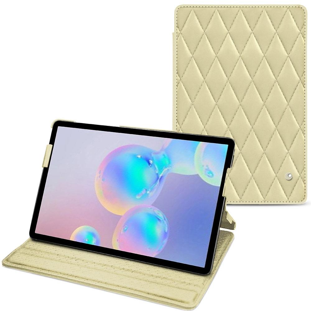 Noreve Lederschutzhülle horizontal (Galaxy Tab S6), Tablet Hülle, Beige