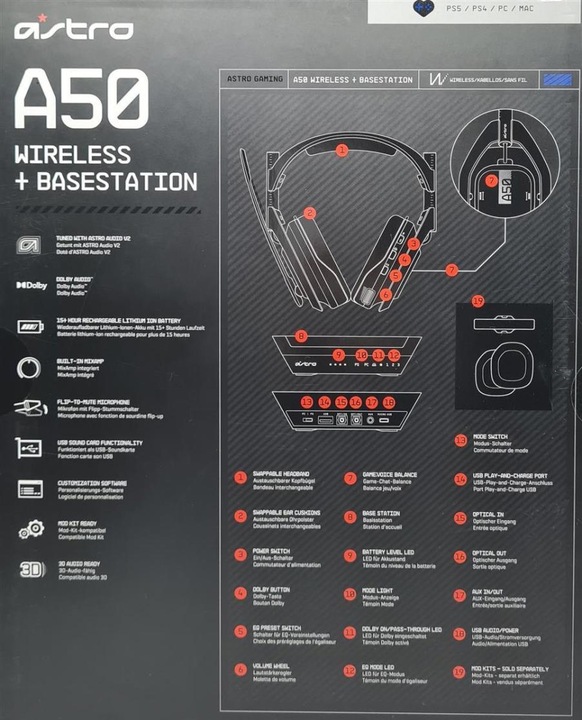 Immagine prodotto Astro Gaming A50 (Senza fili)
