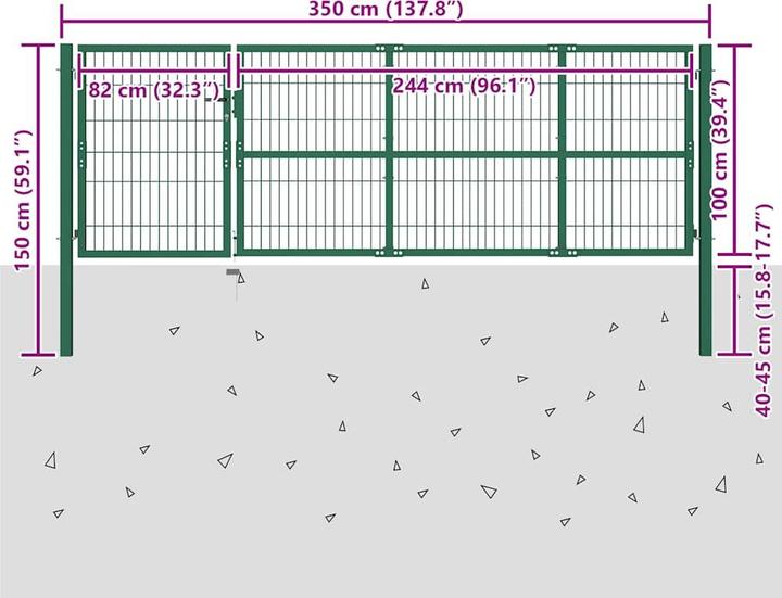 Produktbild vidaXL Zauntor