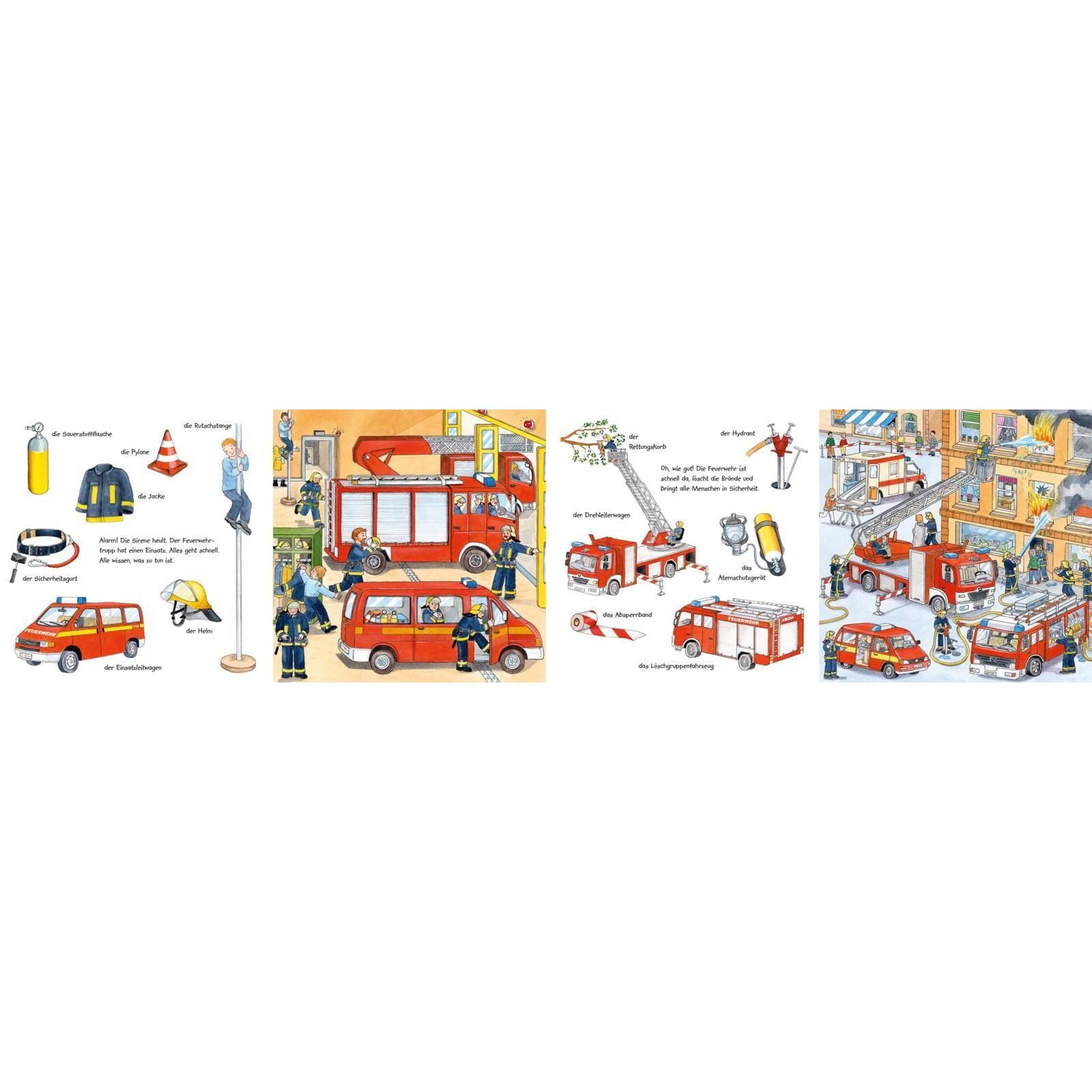 Thumbnail - Mein kleines buntes Bildwörterbuch: Bei der Feuerwehr, Kinderbücher von Gisela Fuhrmann