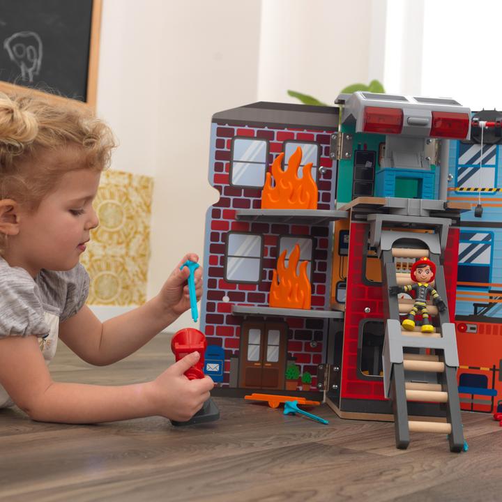 Produktbild KidKraft 2-in-1-Spielset Transformierendes Feuerwehrauto