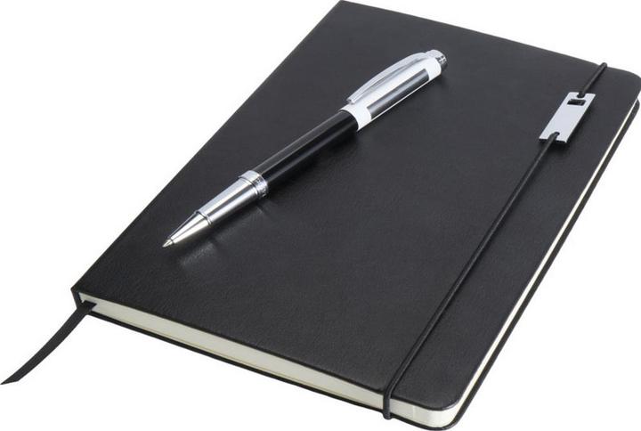 Luxe - Ensemble Cahier et stylo motif Couverture rigide LEGATTO ELEGANCE (A5)