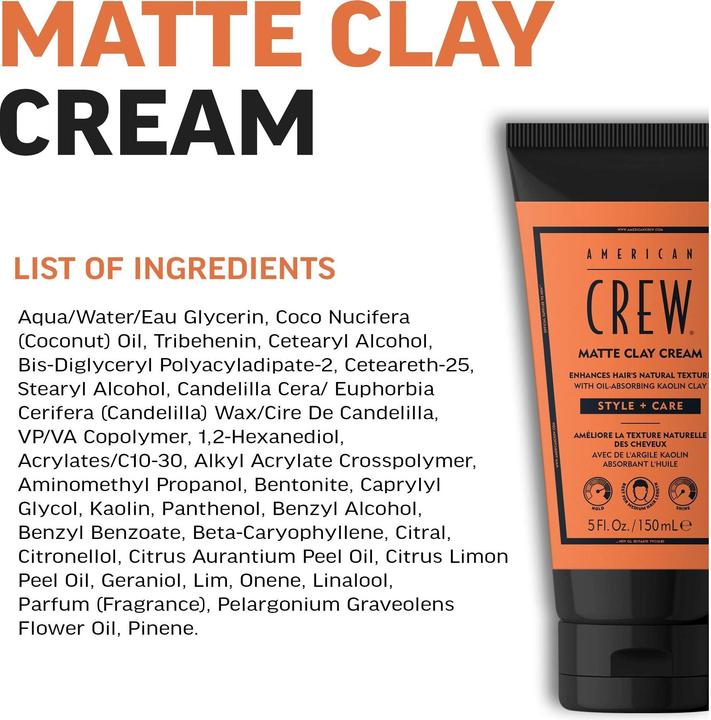 Actual product image American Crew Matte Clay (Hair cream, 150 ml)