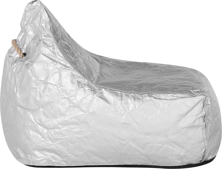 Actual product image Beliani Silver beanbag DROP