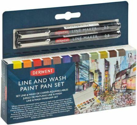 Actual product image Derwent Line & wash paint pan set (12x)