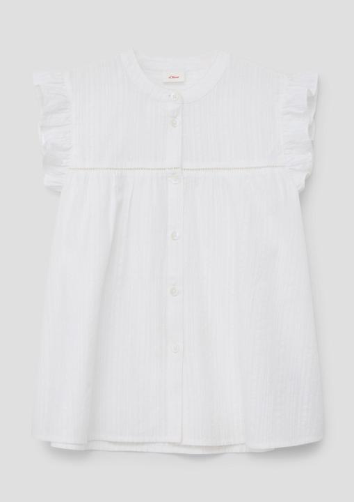 Produktbild s.Oliver Bluse Bluse mit kurzen Volantärmeln (M)