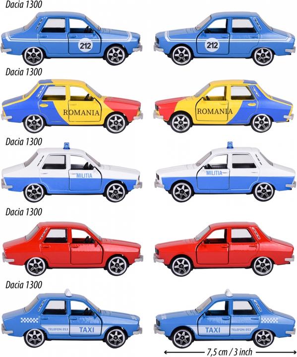 Actual product image Majorette Dacia 1300 5 Pieces Giftpack