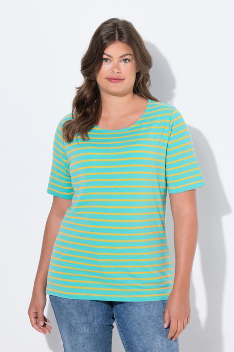 Image du produit Laurasøn T shirt rayé à col rond et manches 1/2 (40)