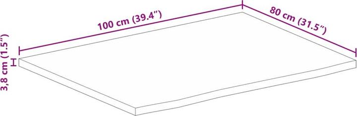 Actual product image vidaXL Tischplatte (100 x 80 cm)