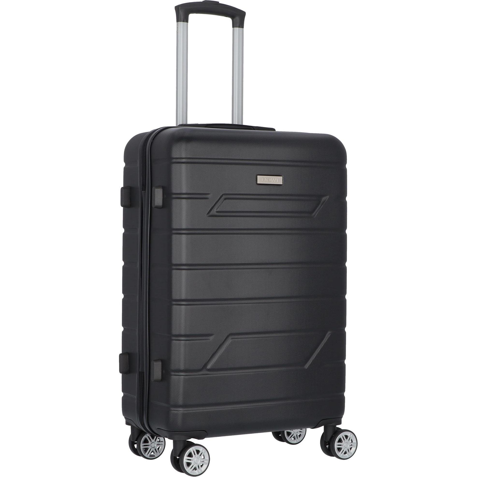 Thumbnail - Nowi, Koffer, Bergamo 4 Rollen Kofferset 3-teilig, Schwarz, (175 l, XL (ab 115l))